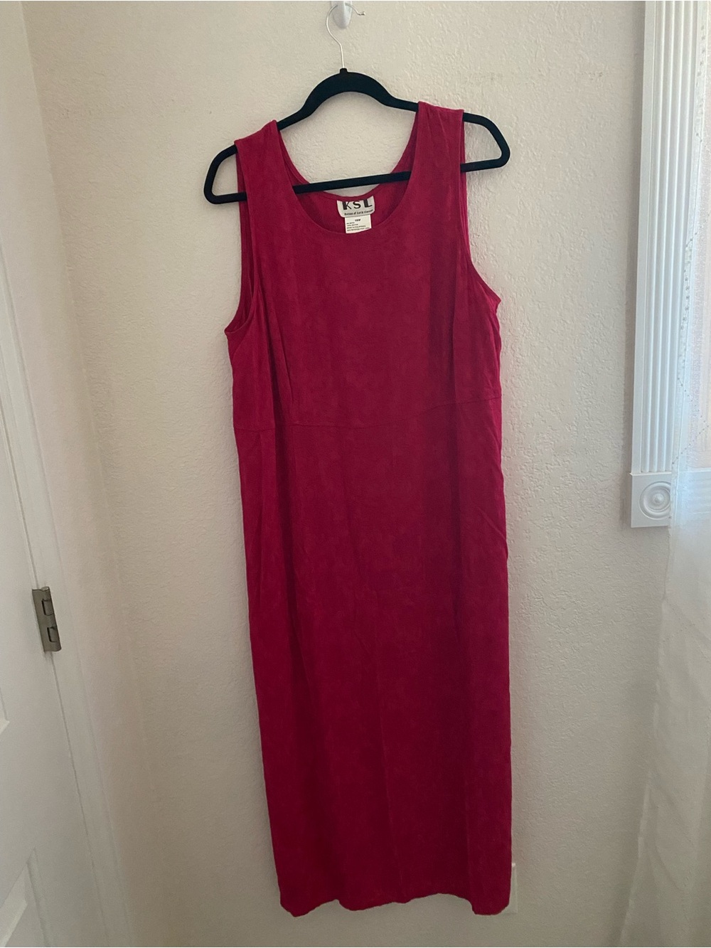 KSL Scoop-Neck Midi Dress in Rich Berry